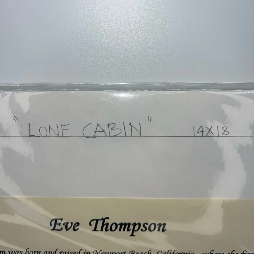 Eve Thompson Original Watercolor Painting “Lone Cabin” Artist Signed 14x18